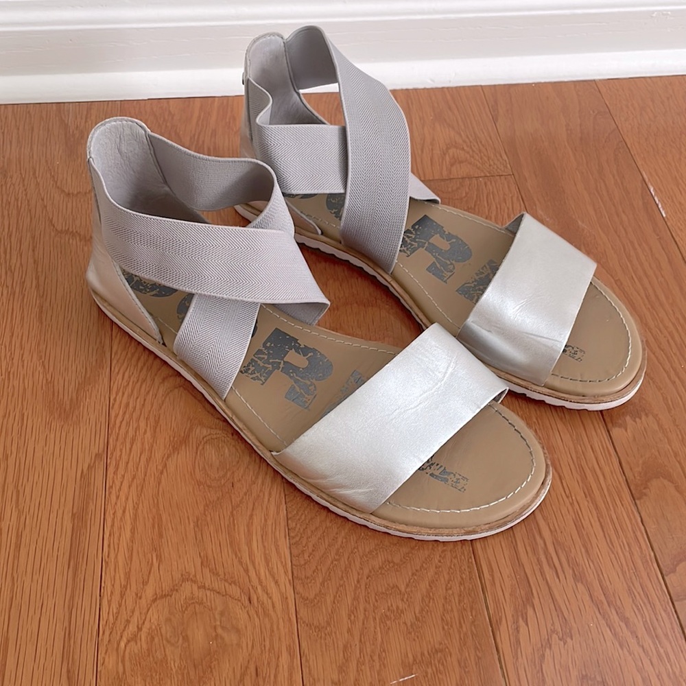Sorel Silver Sandals